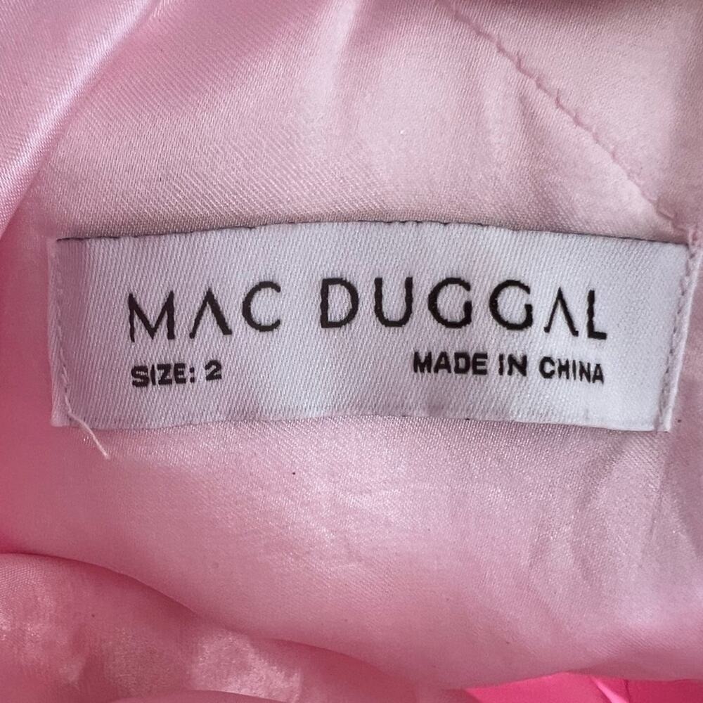 Mac Duggal 20377 One-Shoulder Ombre Glitter Formal Dress NWT Size 2 NWT - Picture 5 of 7